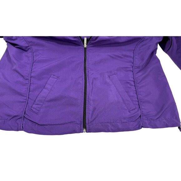 Athletech Womens‎ Lightweight Purple Zip-Up Jacket Smocked Accents Size XL - Picture 10 of 15
